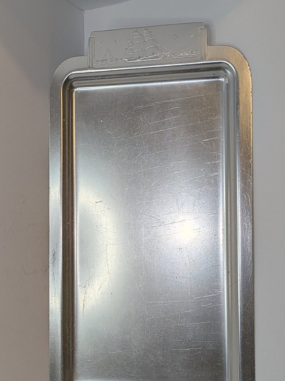 Kensington Large Metal Aluminum Serving Tray - Nautical Theme 17.5" Long x 10.5"
